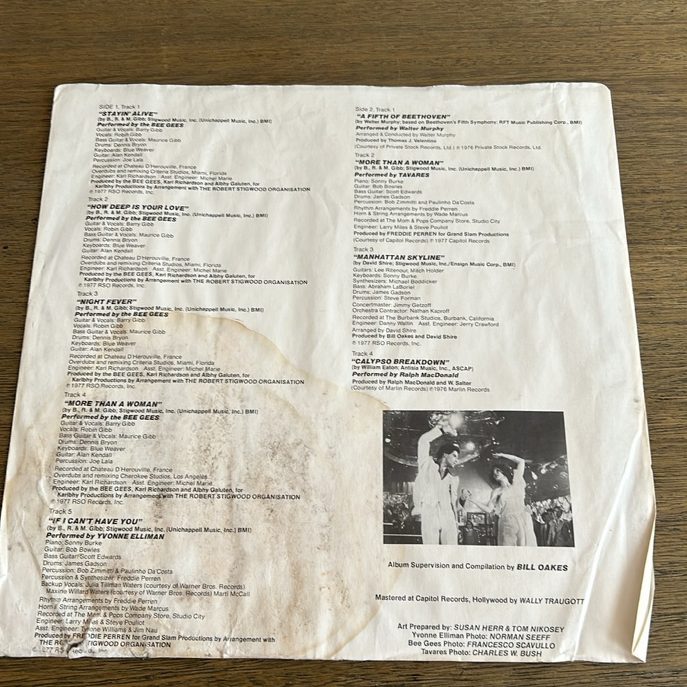 Original 1977 Saturday Night Fever Movie Soundtrack Vinyl - Picture 6 of 13
